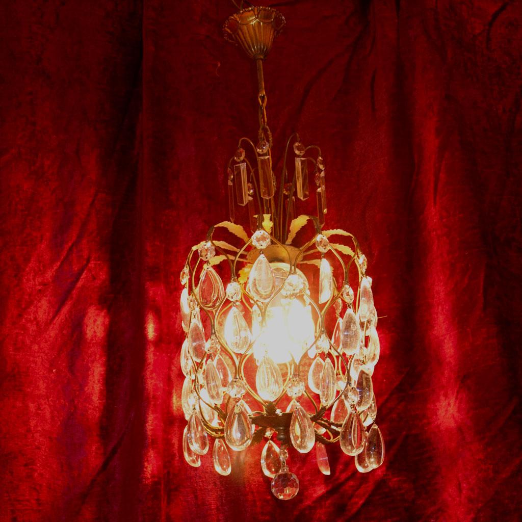 Small Crystal Chandelier of the 1960s 1