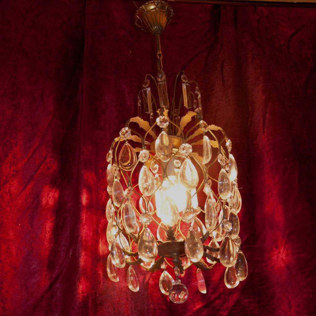 Small Crystal Chandelier of the 1960s 2
