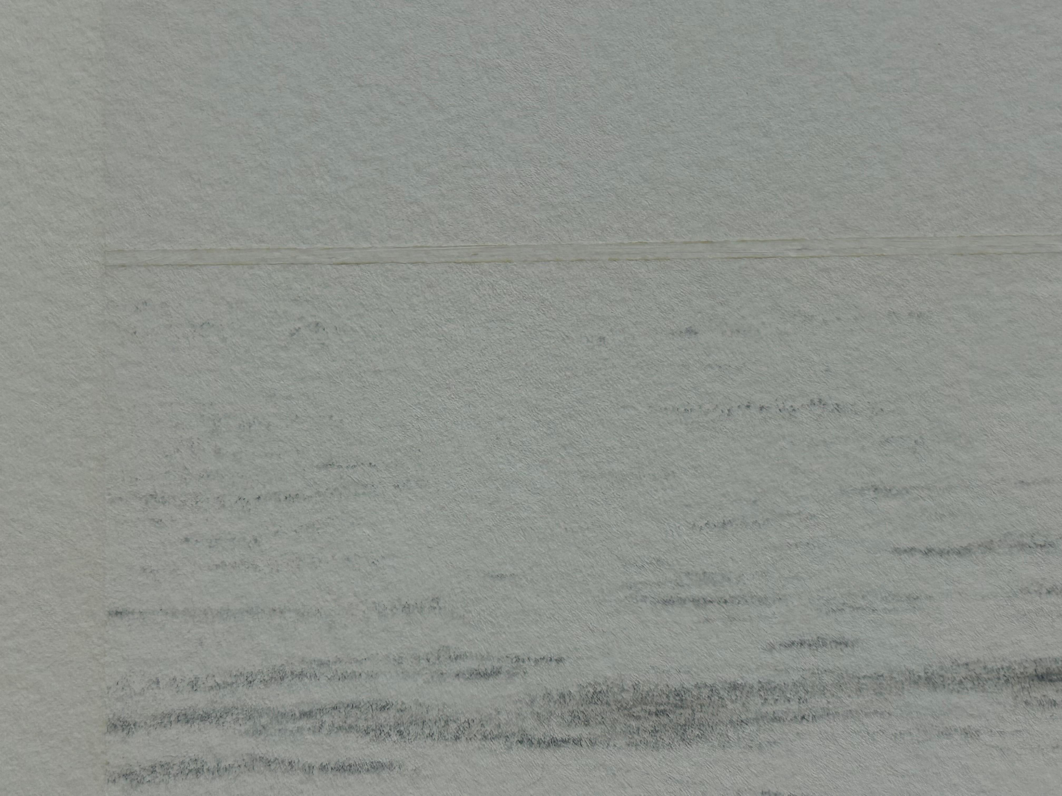 Kleine Holzkohlezeichnung von Wellen im Angebot 1