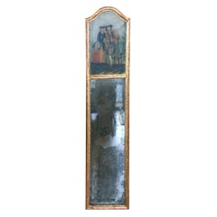 Small, Charming French Trumeau Mirror, 18th Century