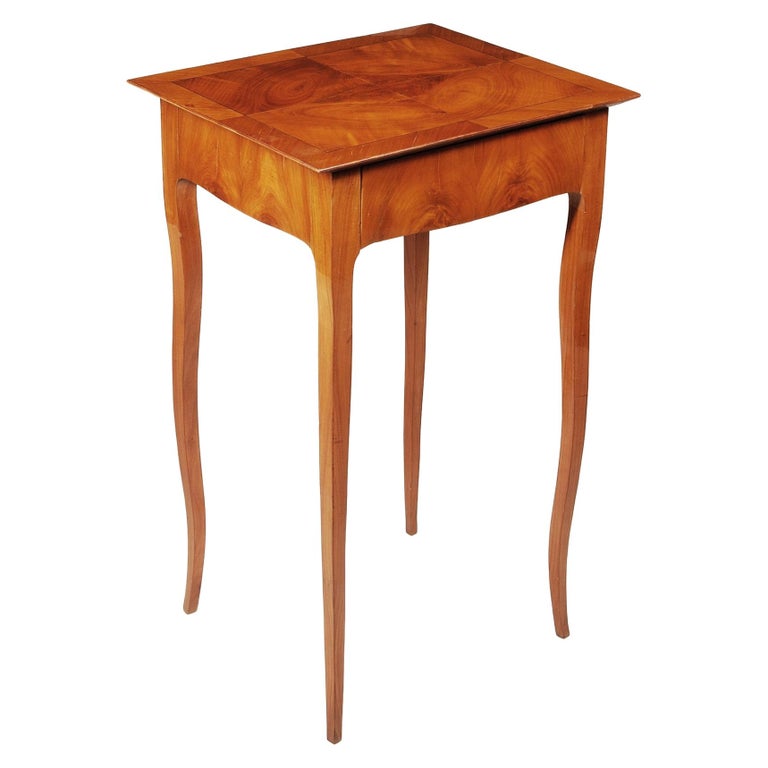 Small Cherry Biedermeier Side Table, France 18401849, Shellac Polished