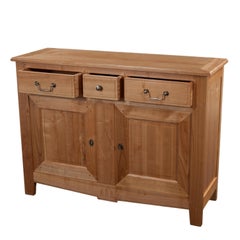 French Directoire Style 2-door 3-drawer cabinet in solid wild cherry wood