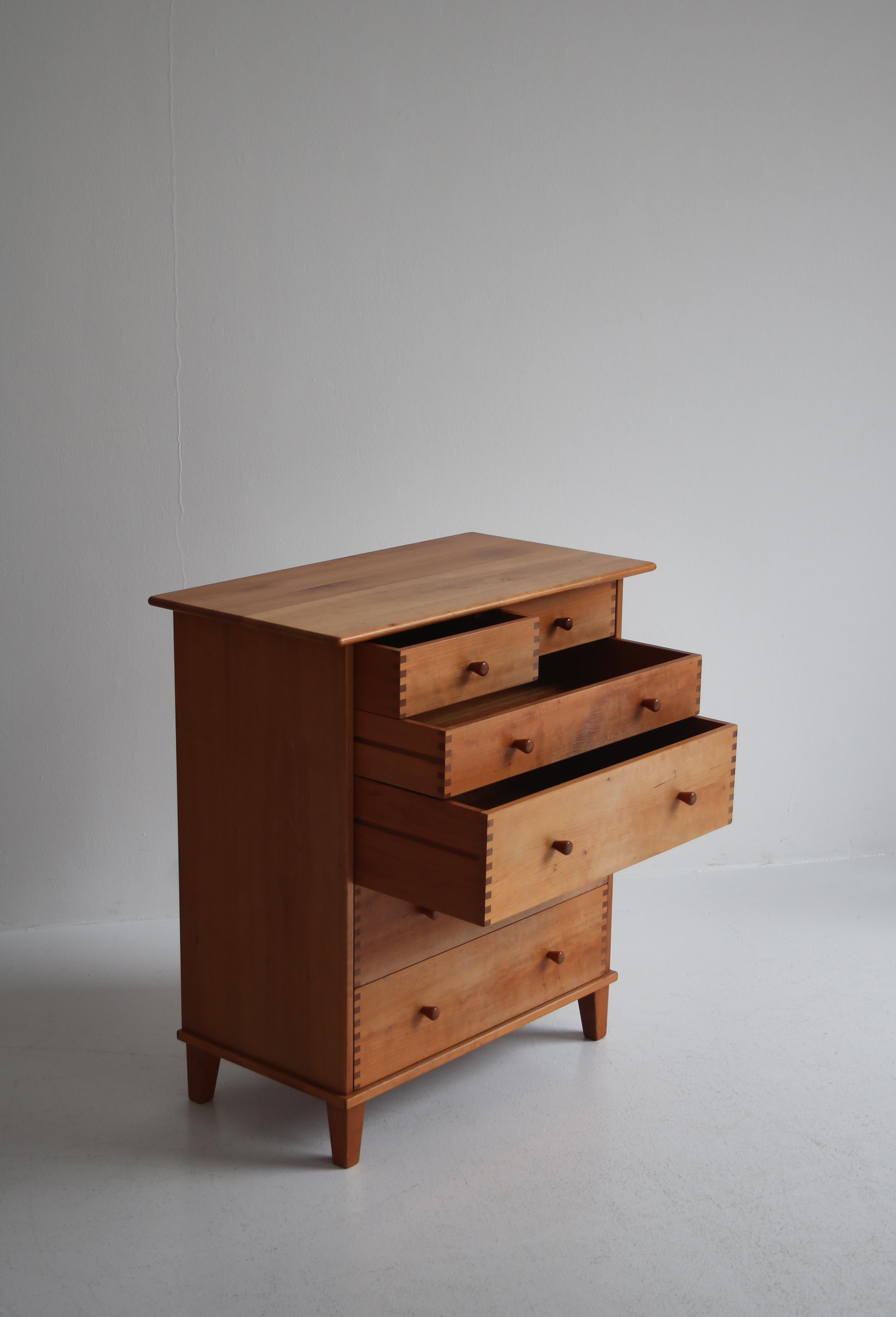 Cherry Small Chest of Drawers by Nissen & Gehl Made at Aksel Kjersgaard, Denmark