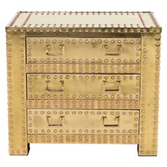 Small Chest of Drawers in Brass, C.1970