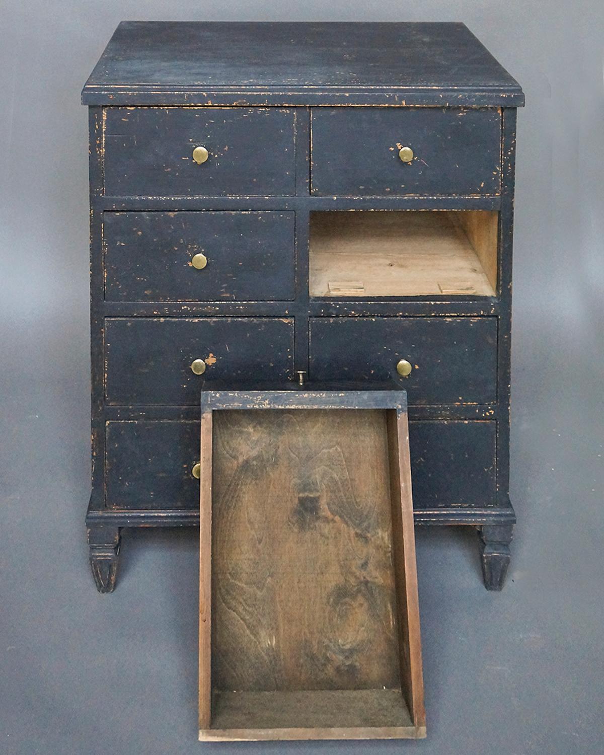 Swedish Small Chest with Eight Drawers