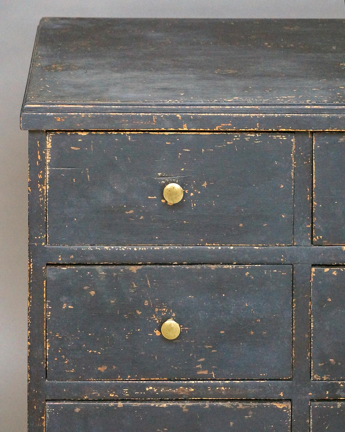 Painted Small Chest with Eight Drawers