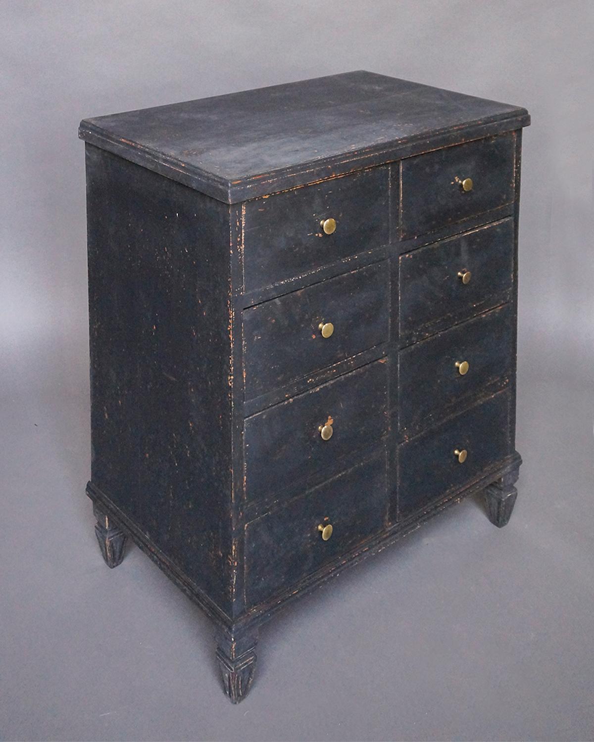 19th Century Small Chest with Eight Drawers