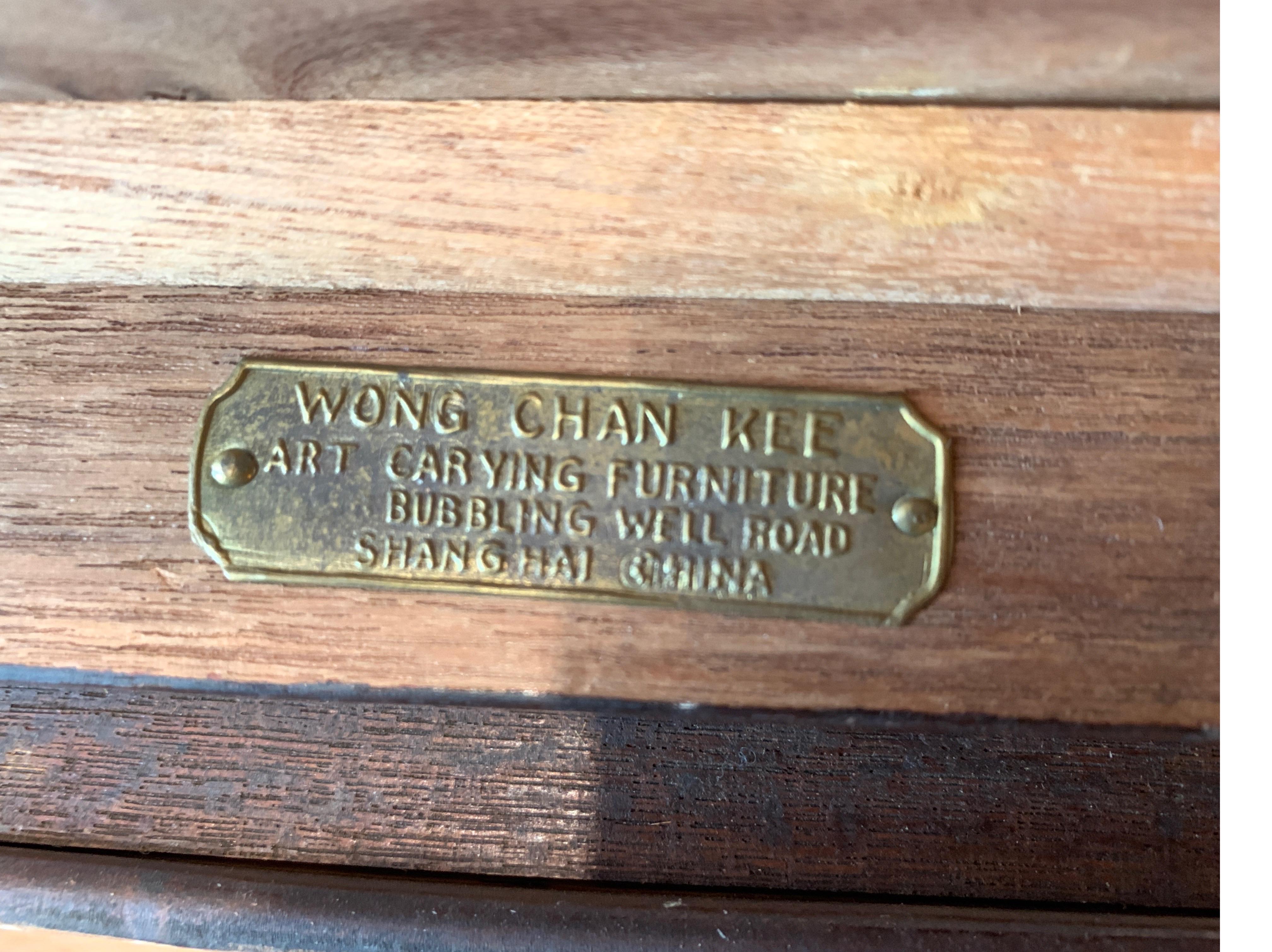 Hardwood Small Handcarved Chinese Chest For Sale