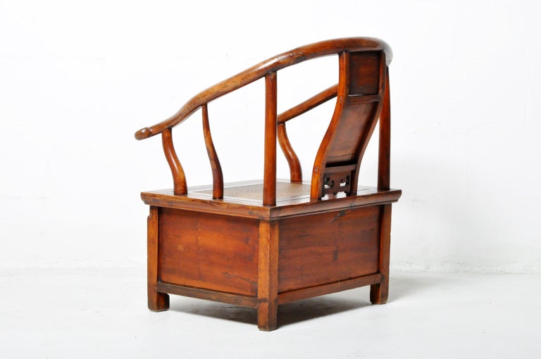 Small Chinese Chair with Storage Compartment