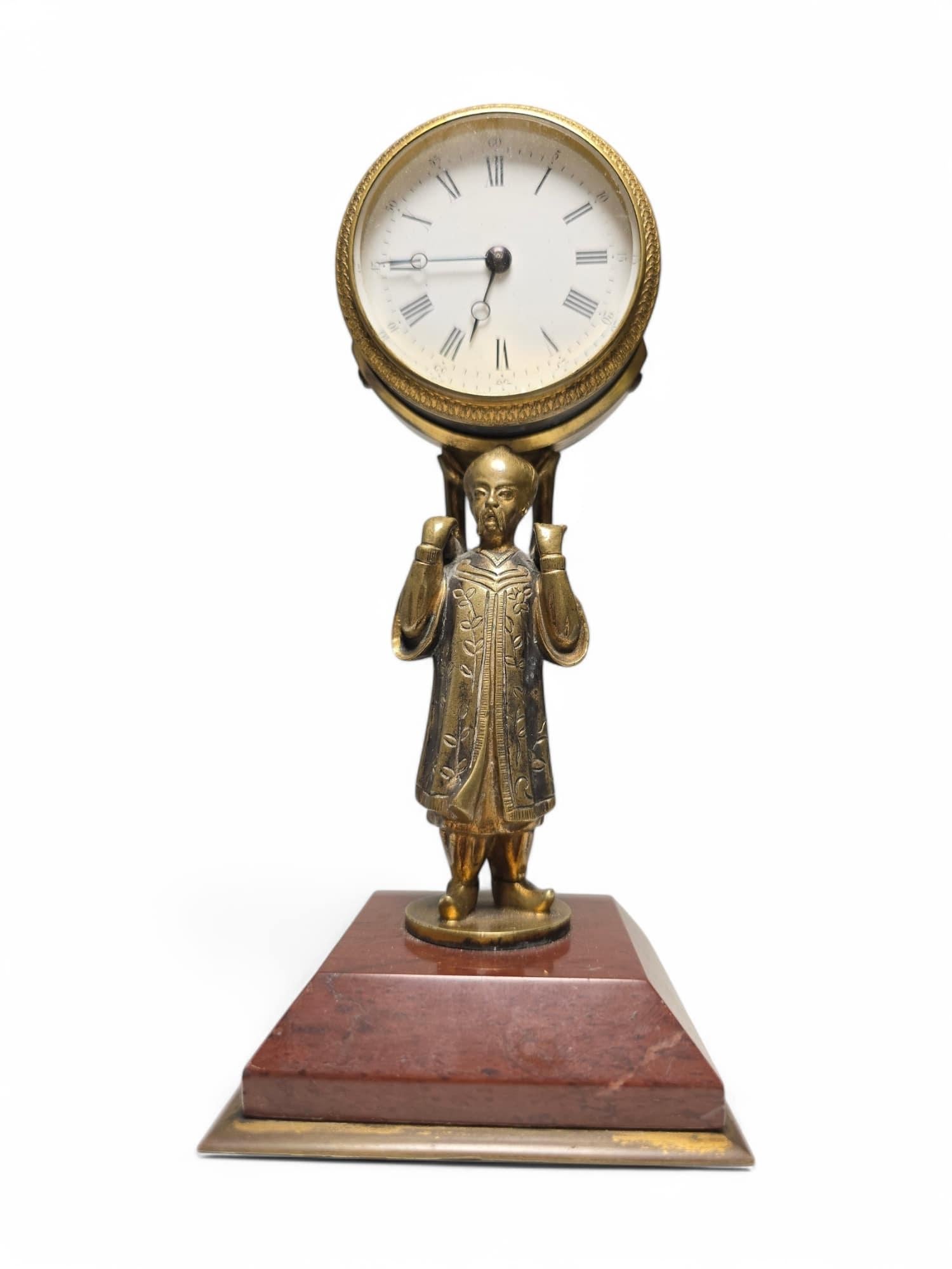 Small Chinese Clock from 1900 For Sale 2