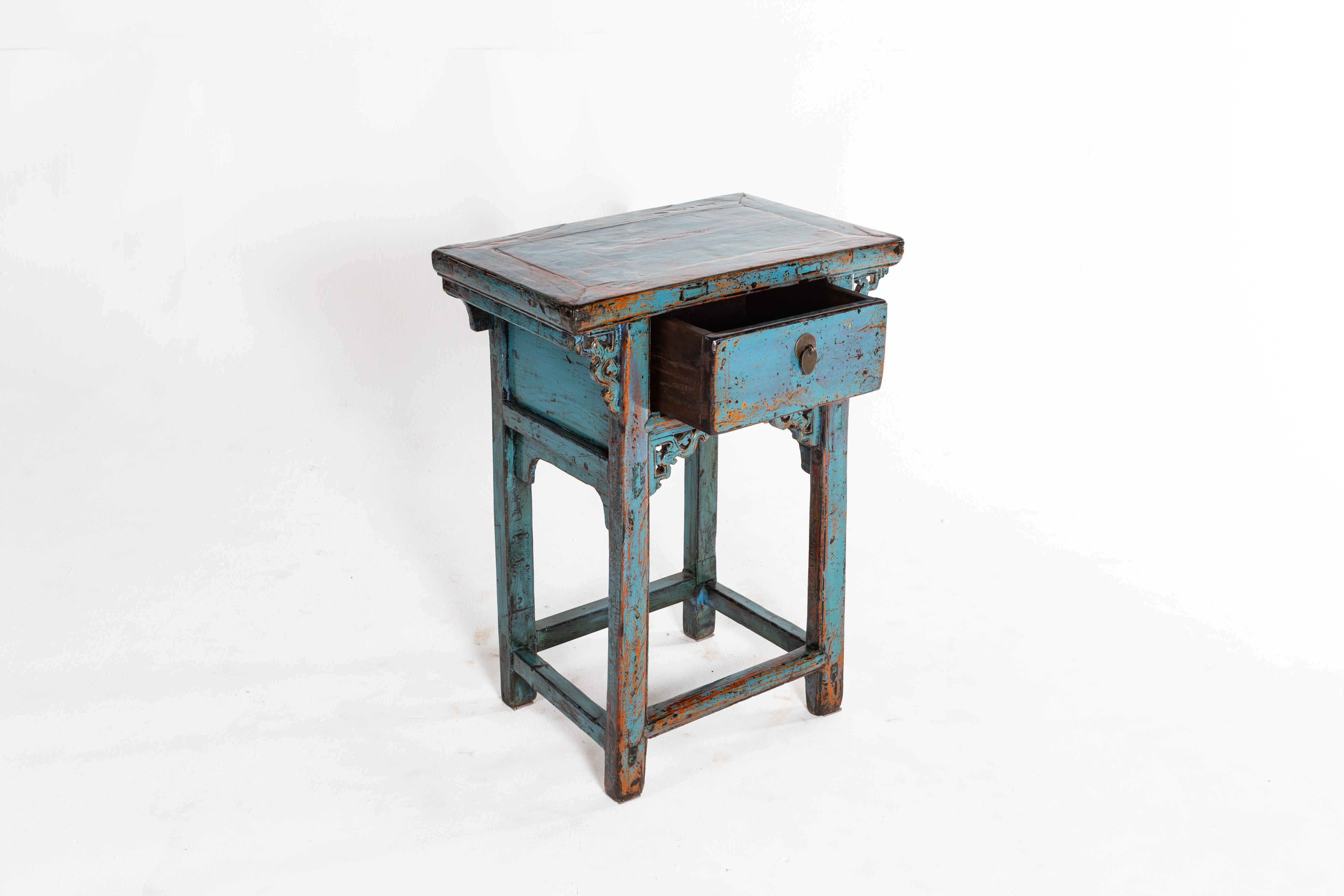 Small Chinese Console Table with Drawer 4