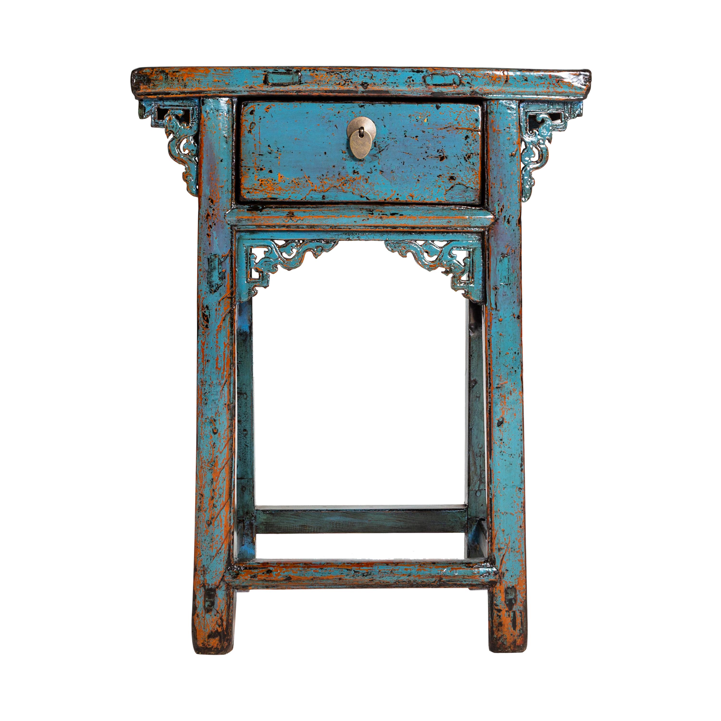 Small Chinese Console Table with Drawer