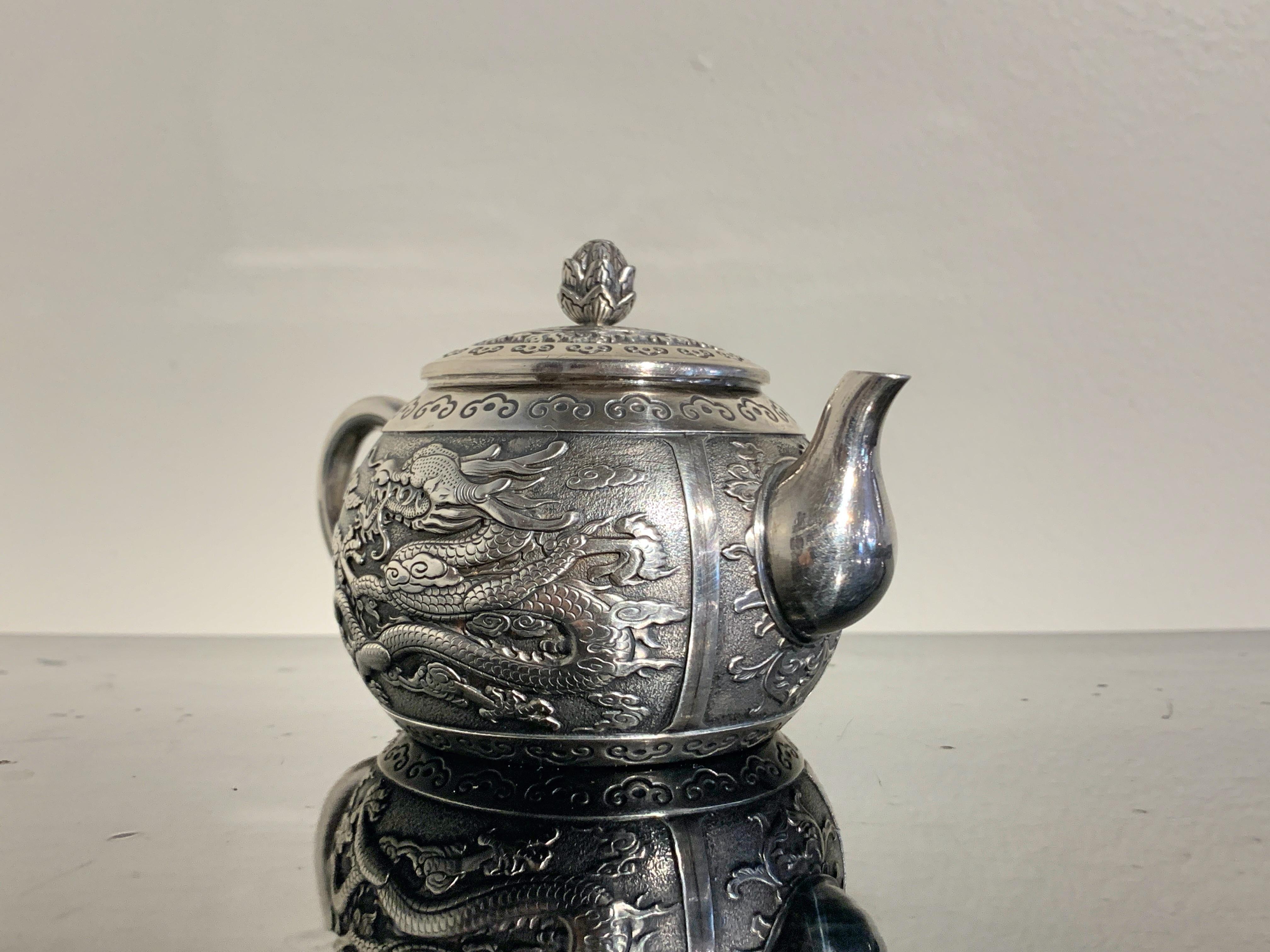 chinese silver teapot