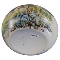 Antique Small Chinese Landscaping Round Brush Washer