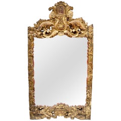 Small Chinese Temple Giltwood Mirror