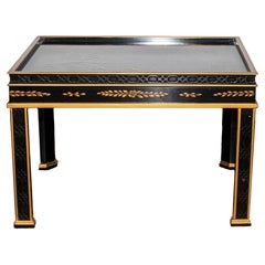 Small Chinoiserie Black and Gold Coffee Table