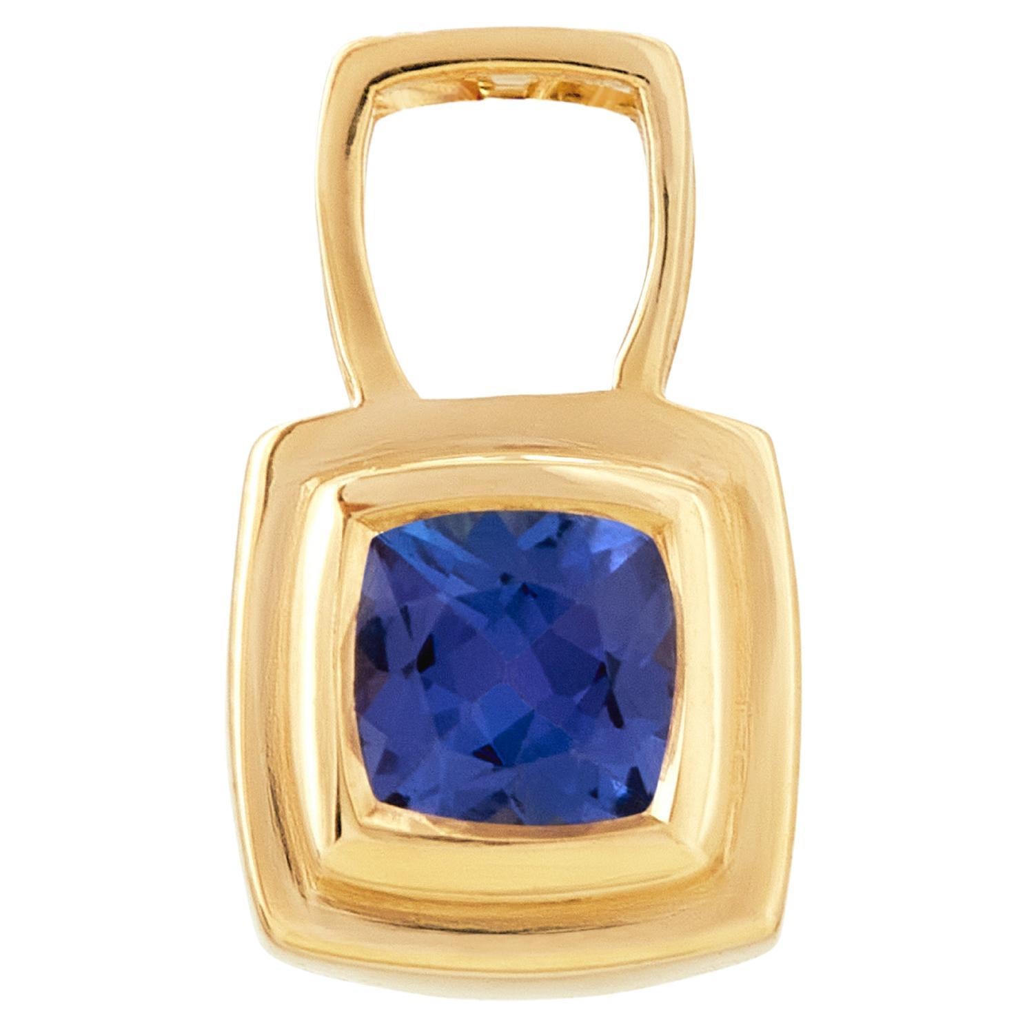 Small Chocolate 18ct yellow Gold Tanzanite Pendant