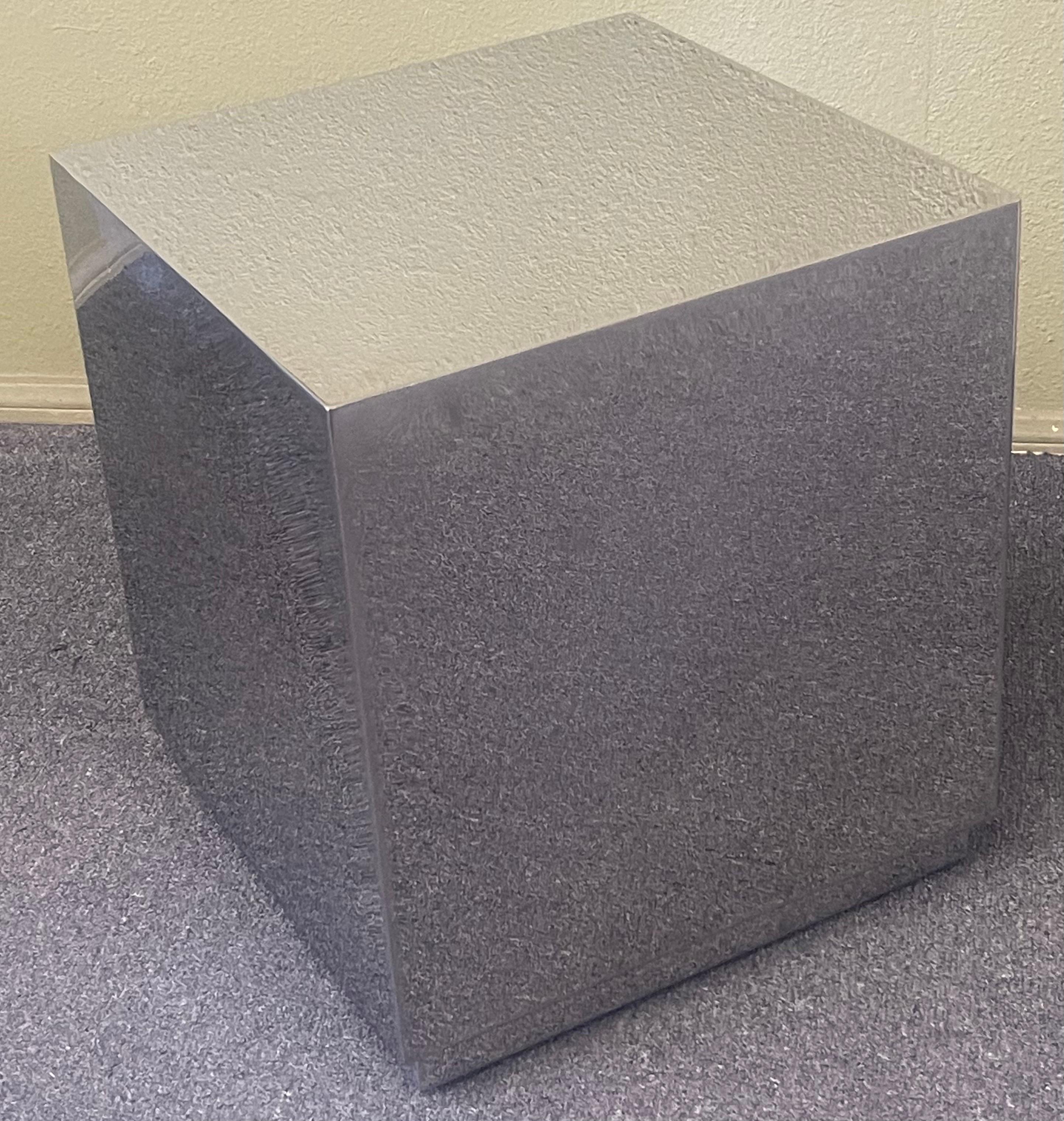 Small Chrome Cube Side Table by John Lyle 3