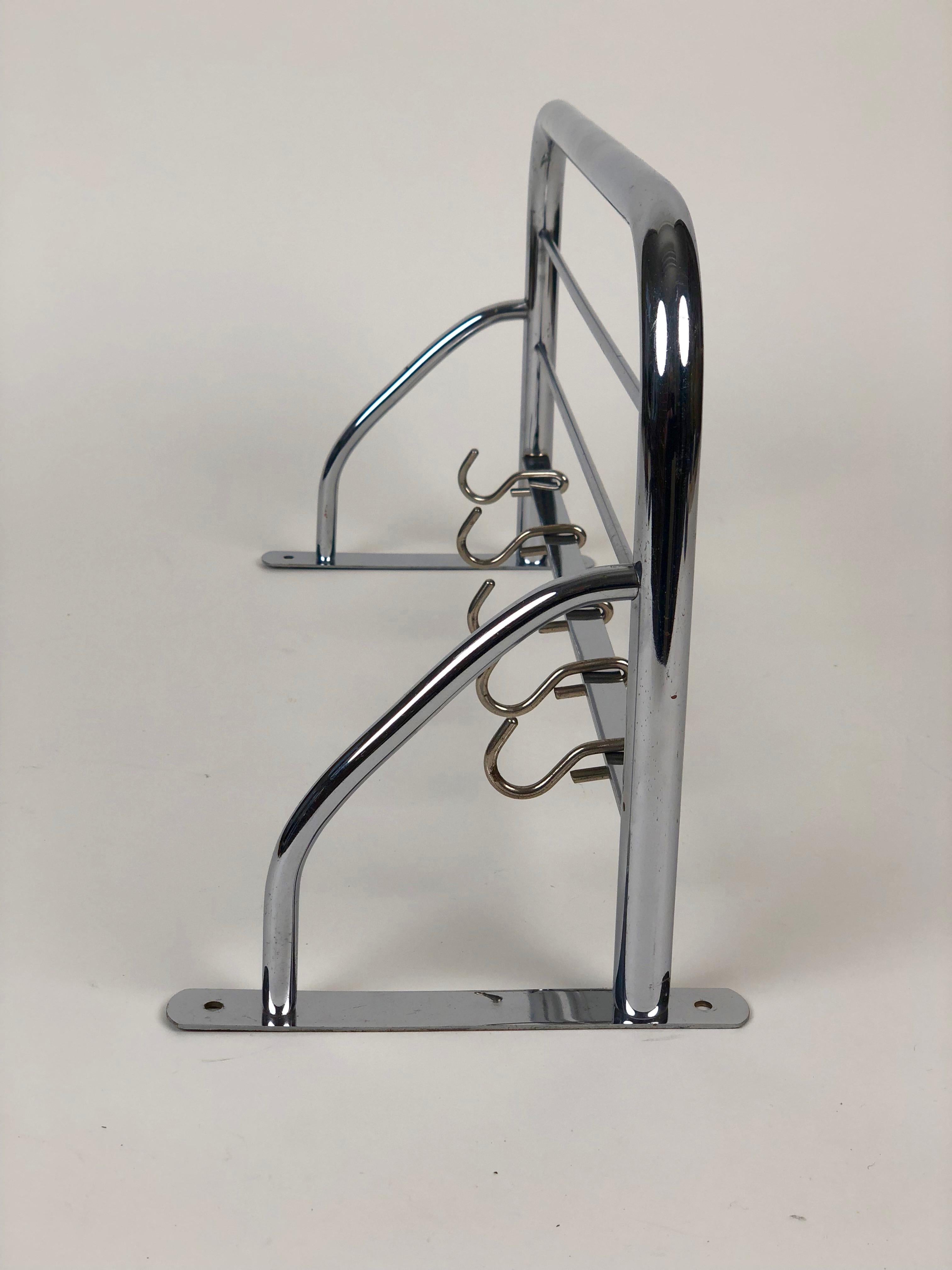 Mid-20th Century Small, Chrome-Plated, Coat Rack, from the Czechoslovakia, 1960s For Sale