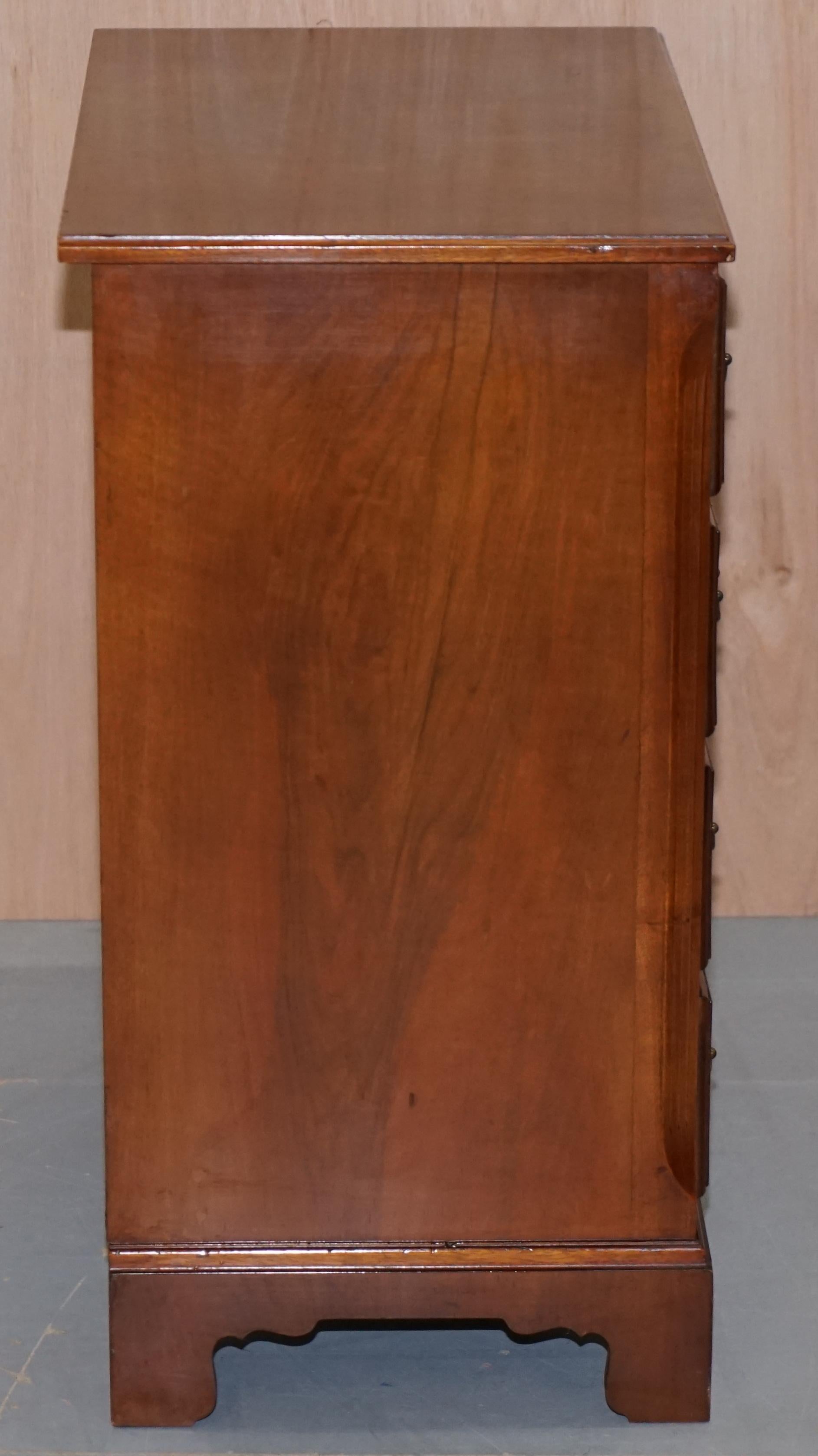 Small circa 1930s-1950s Walnut Chest of Drawers Side Table Tall 2