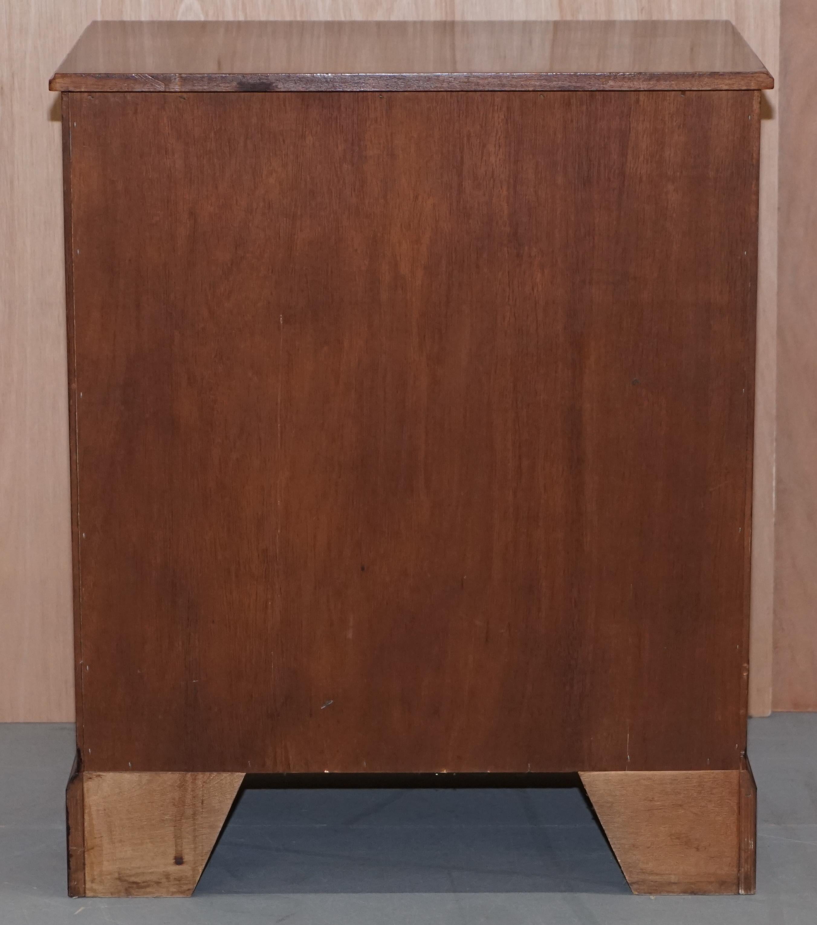 Small circa 1930s-1950s Walnut Chest of Drawers Side Table Tall 3