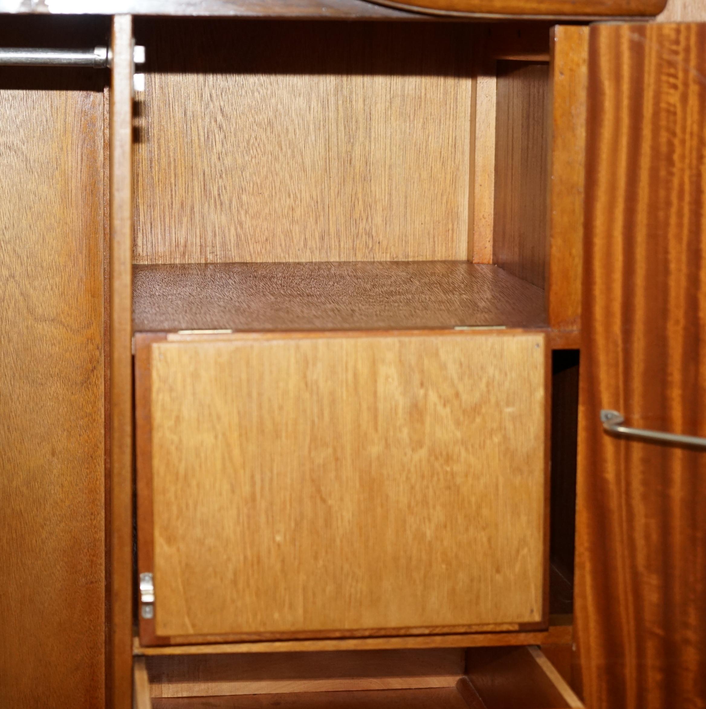 Small circa 1930s Figured Walnut Wardrobe with Internal Drawers Part of Suite 7