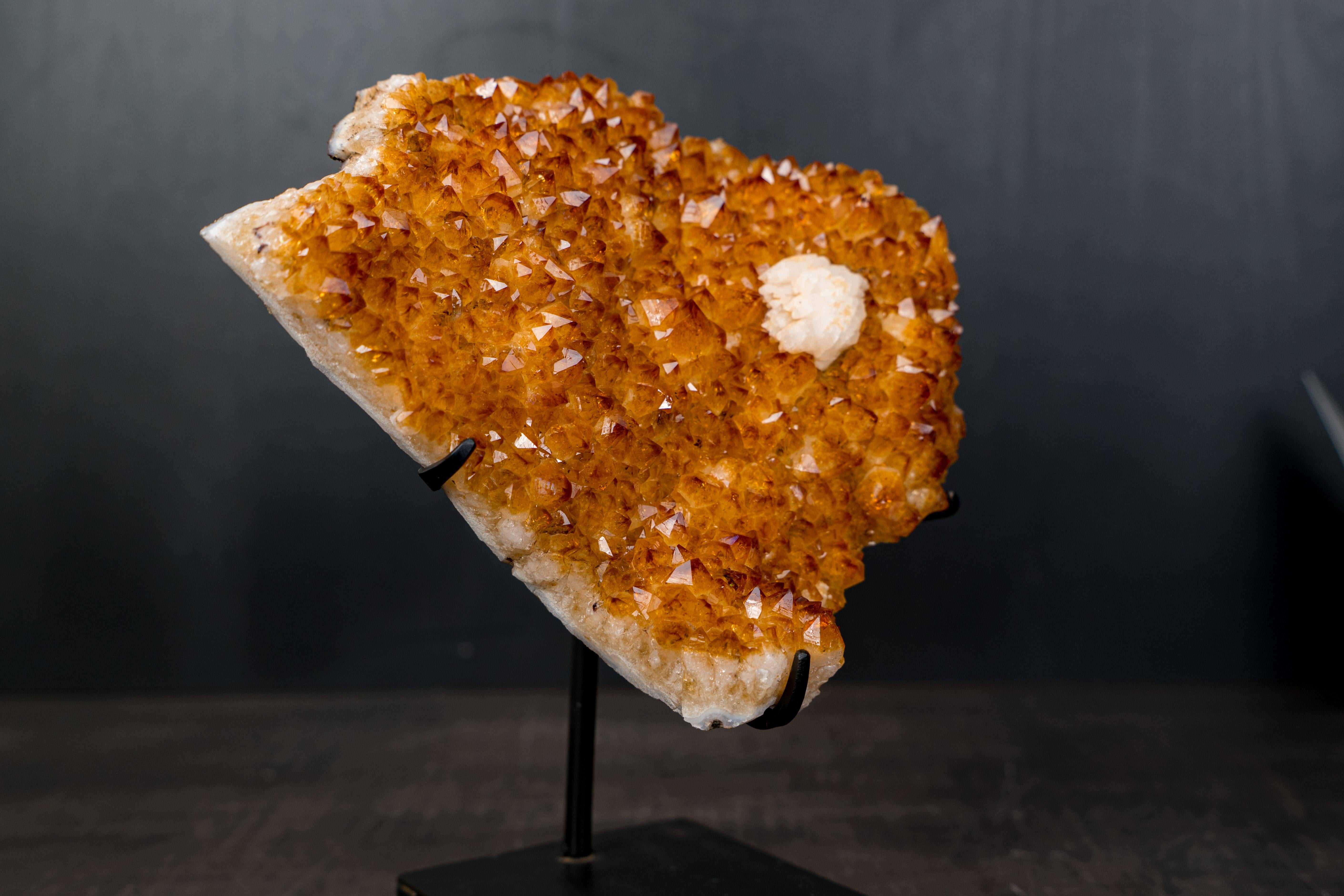 Brasiliano Small Citrine Cluster with Rich Golden-Orange Druzy in vendita