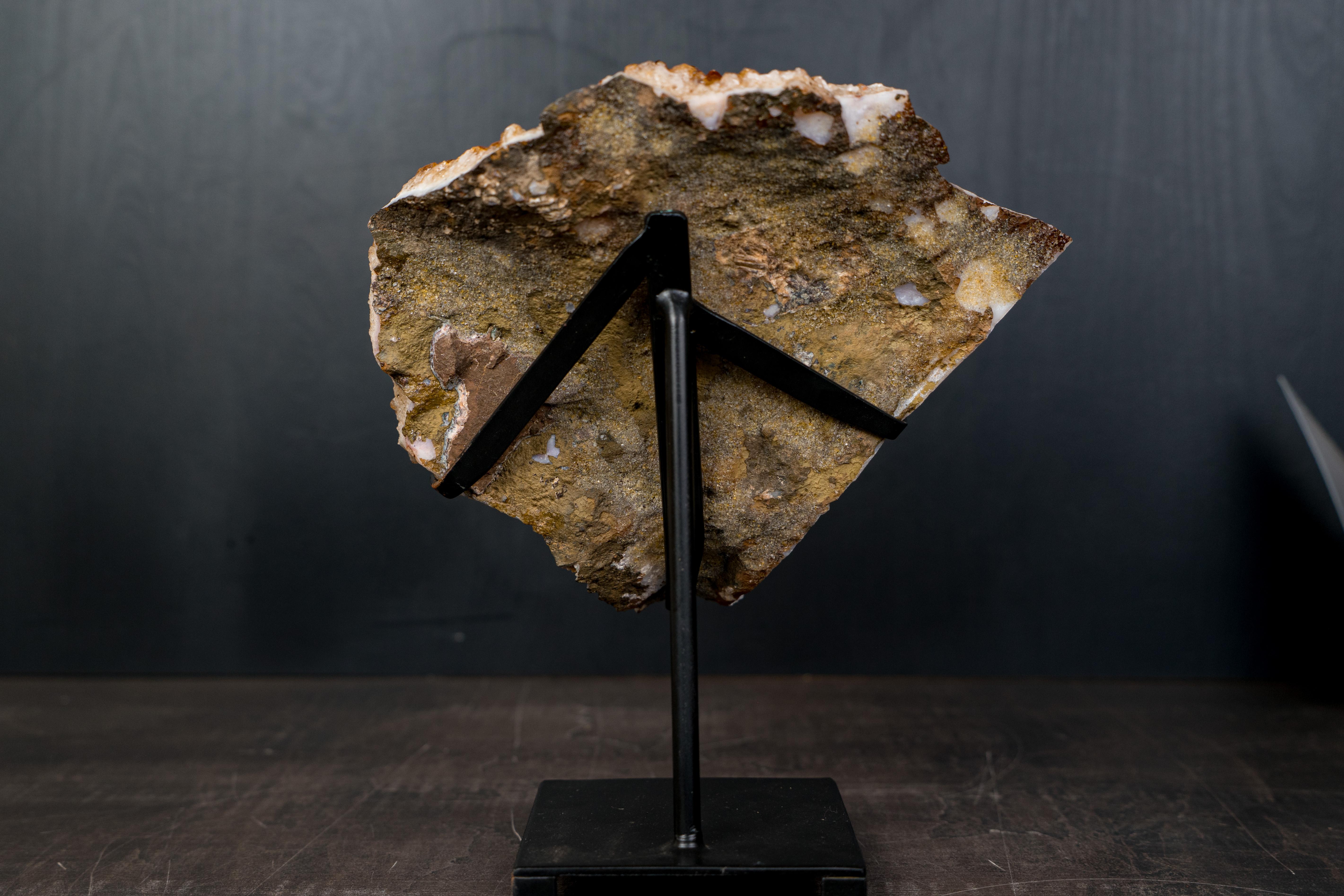 Small Citrine Cluster with Rich Golden-Orange Druzy in vendita 3