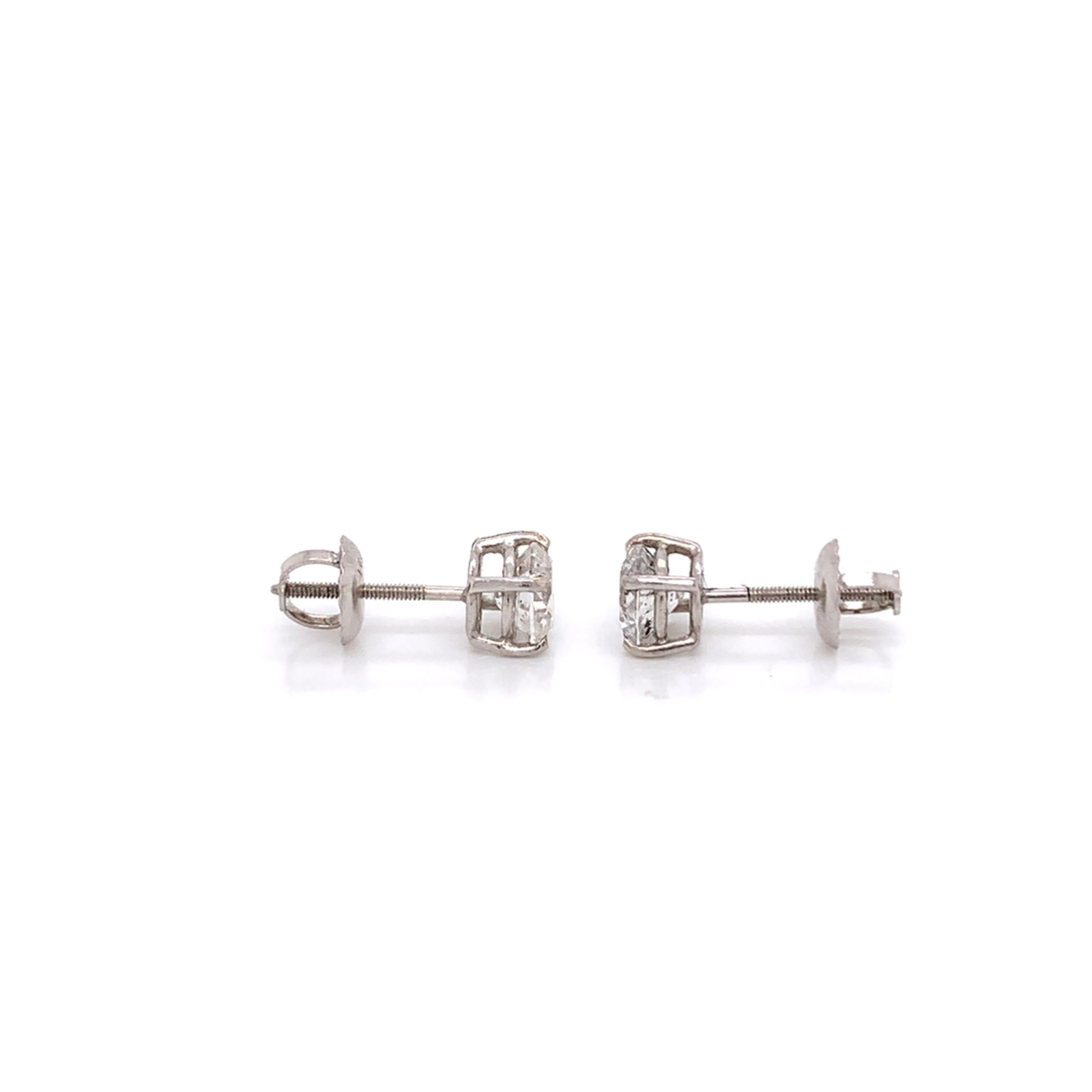 classic diamond solitaire earrings