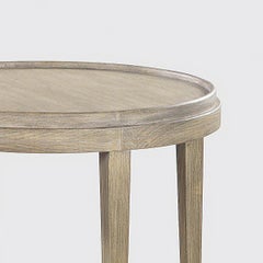 Small Classic Round End Table, Greyed
