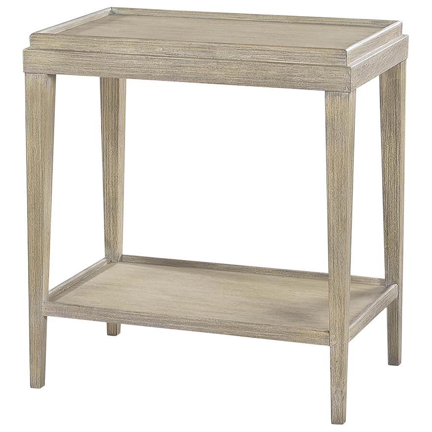 Small Classic Two-Tier Side Table, Greyed For Sale