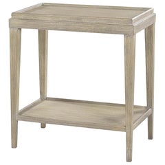 Small Classic Two-Tier Side Table, Greyed