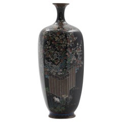 Antique Small Cloisonné Vase, Meiji Period, Japan