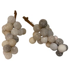 Vintage Small Cluster of White & Gray Marble Grapes