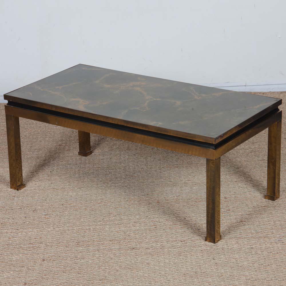 French Small coffee table by Guy Lefevre for Maison Jansen, 1970s For Sale