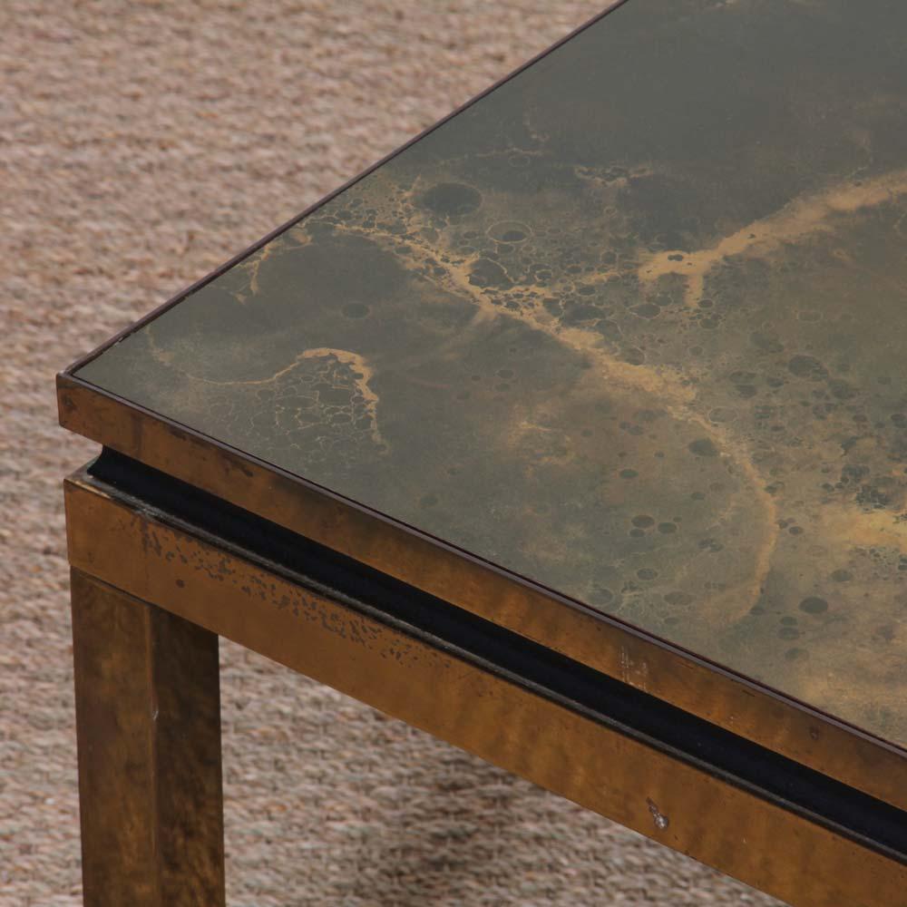 Small coffee table by Guy Lefevre for Maison Jansen, 1970s In Good Condition For Sale In MONTESSON, FR