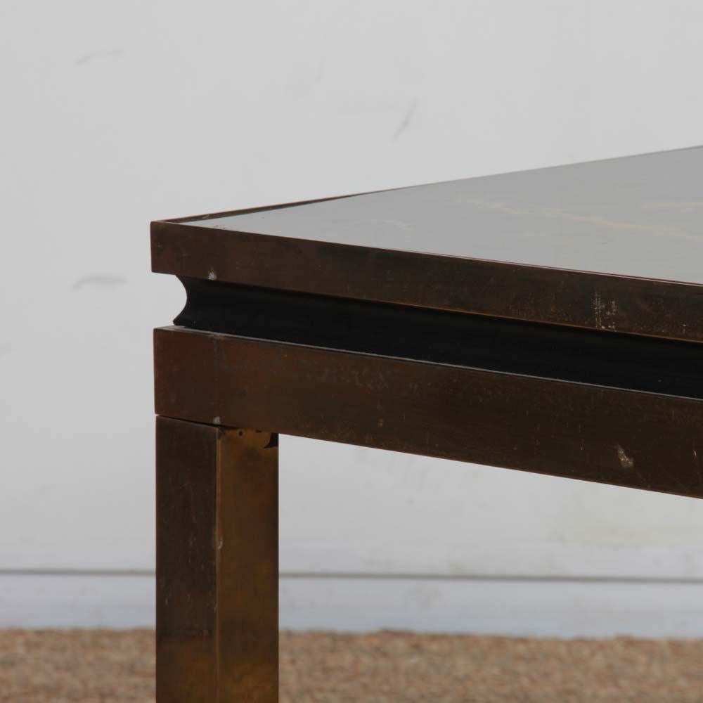 Brass Small coffee table by Guy Lefevre for Maison Jansen, 1970s For Sale