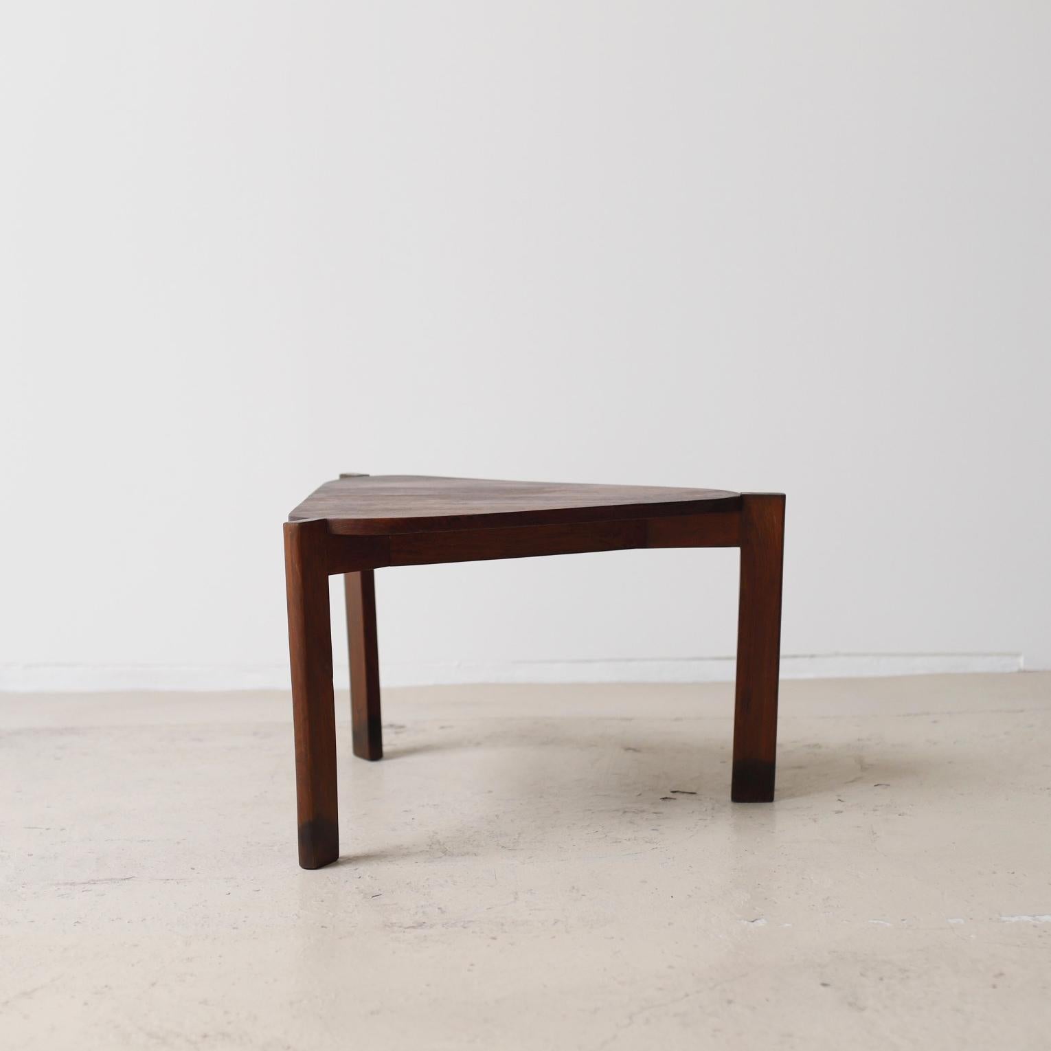 A coffee table designed by Pierre Jeanneret for various buildings in the city of Chandigarh in the midcentury.