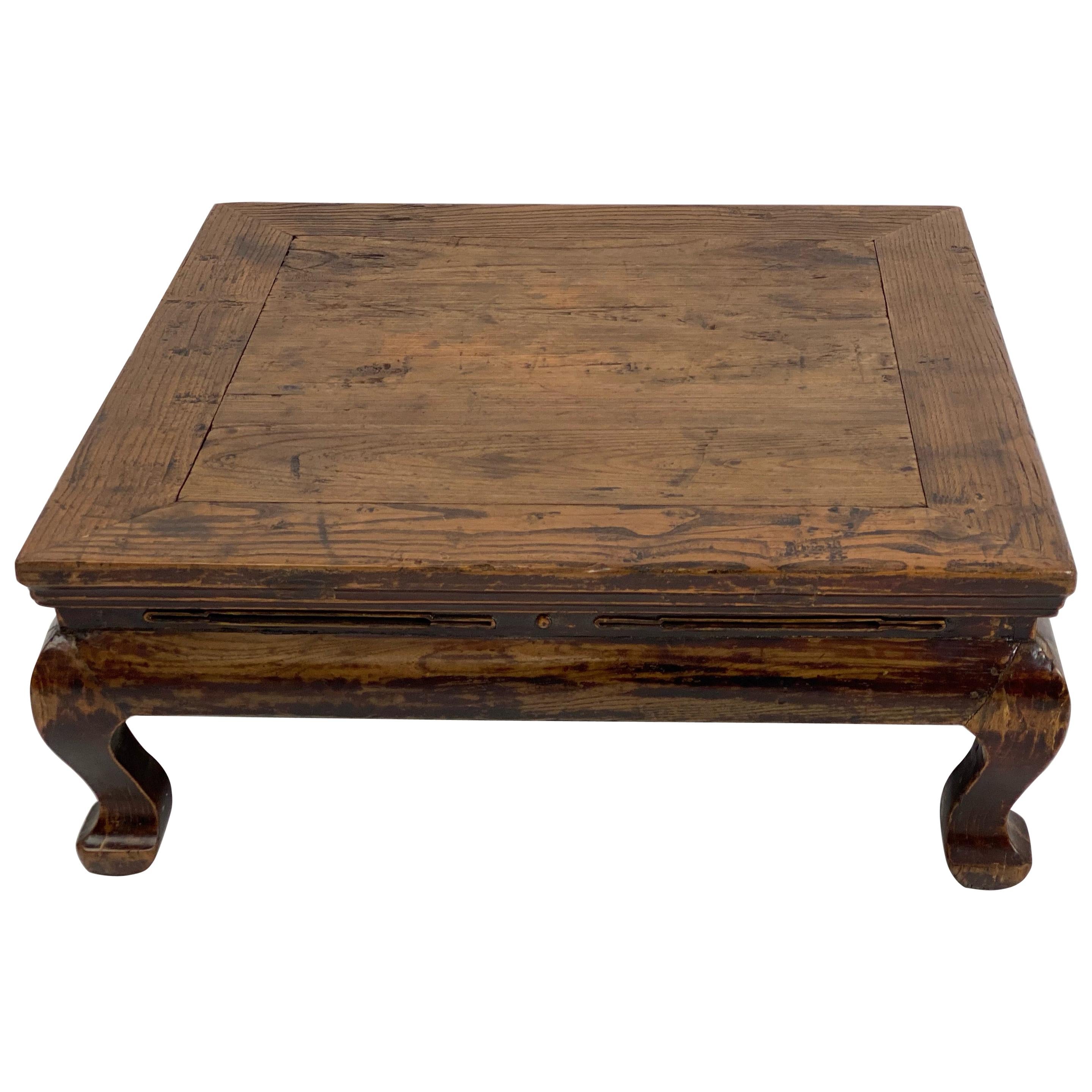 Colonial  Antique Coffee Table in Teak Wood For Sale