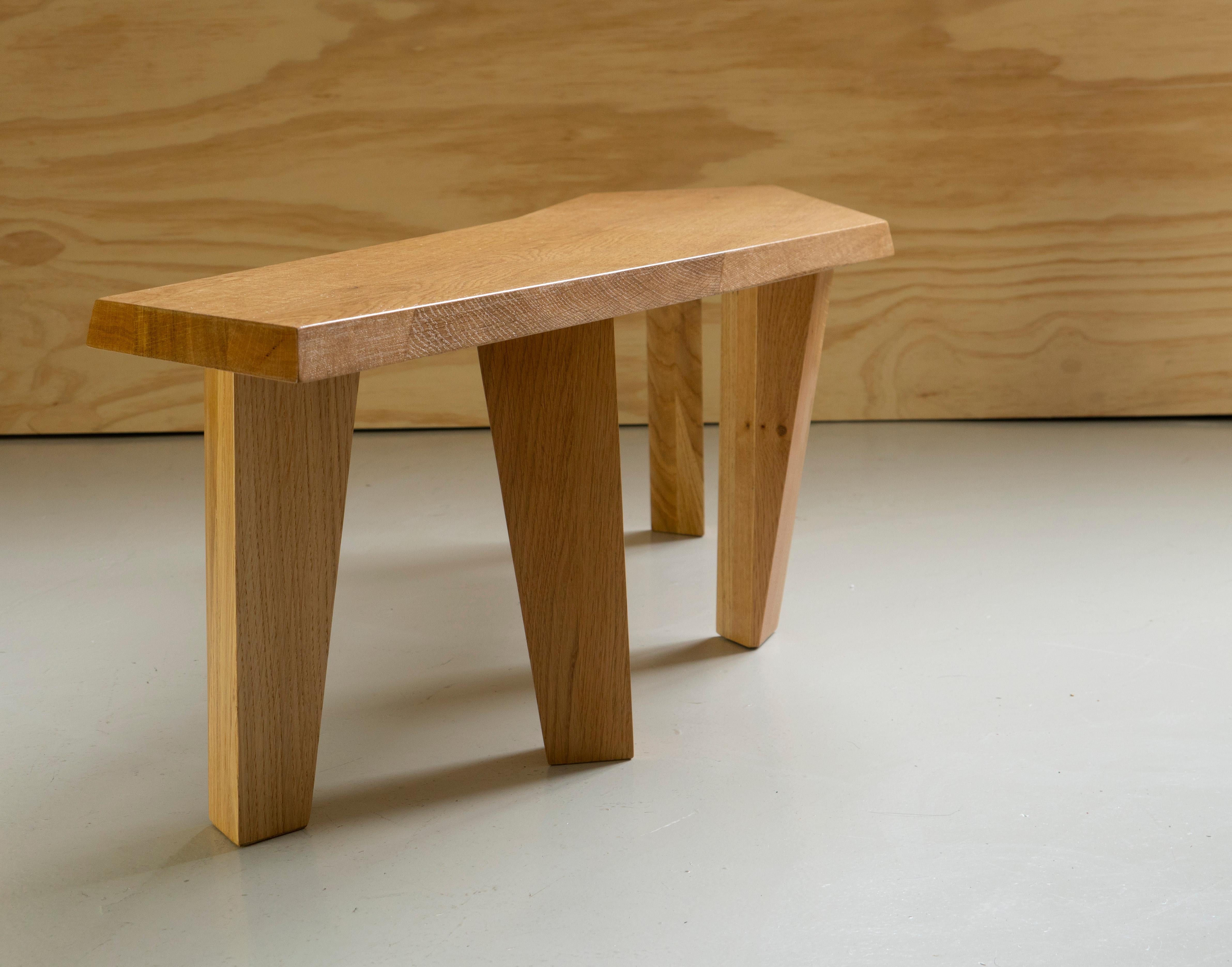 small oak bench