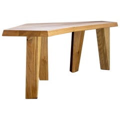 Small Coffee Table or Bench in Oak by Jacques Jarrige "Nazca"