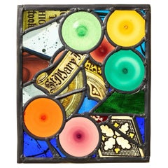 Used Small Colourful Stained Glass Window Panel