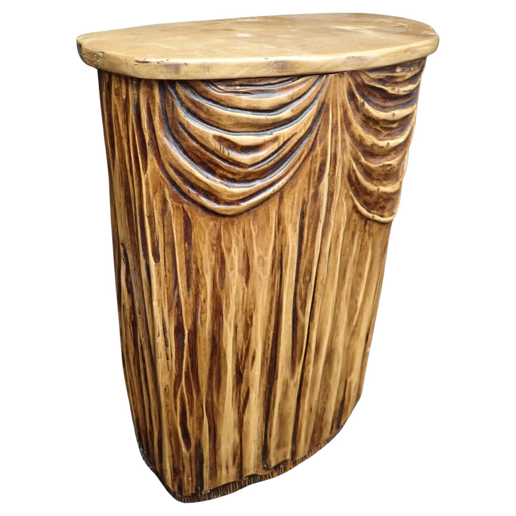 small console, or side table in carved wood circa 1950/1960