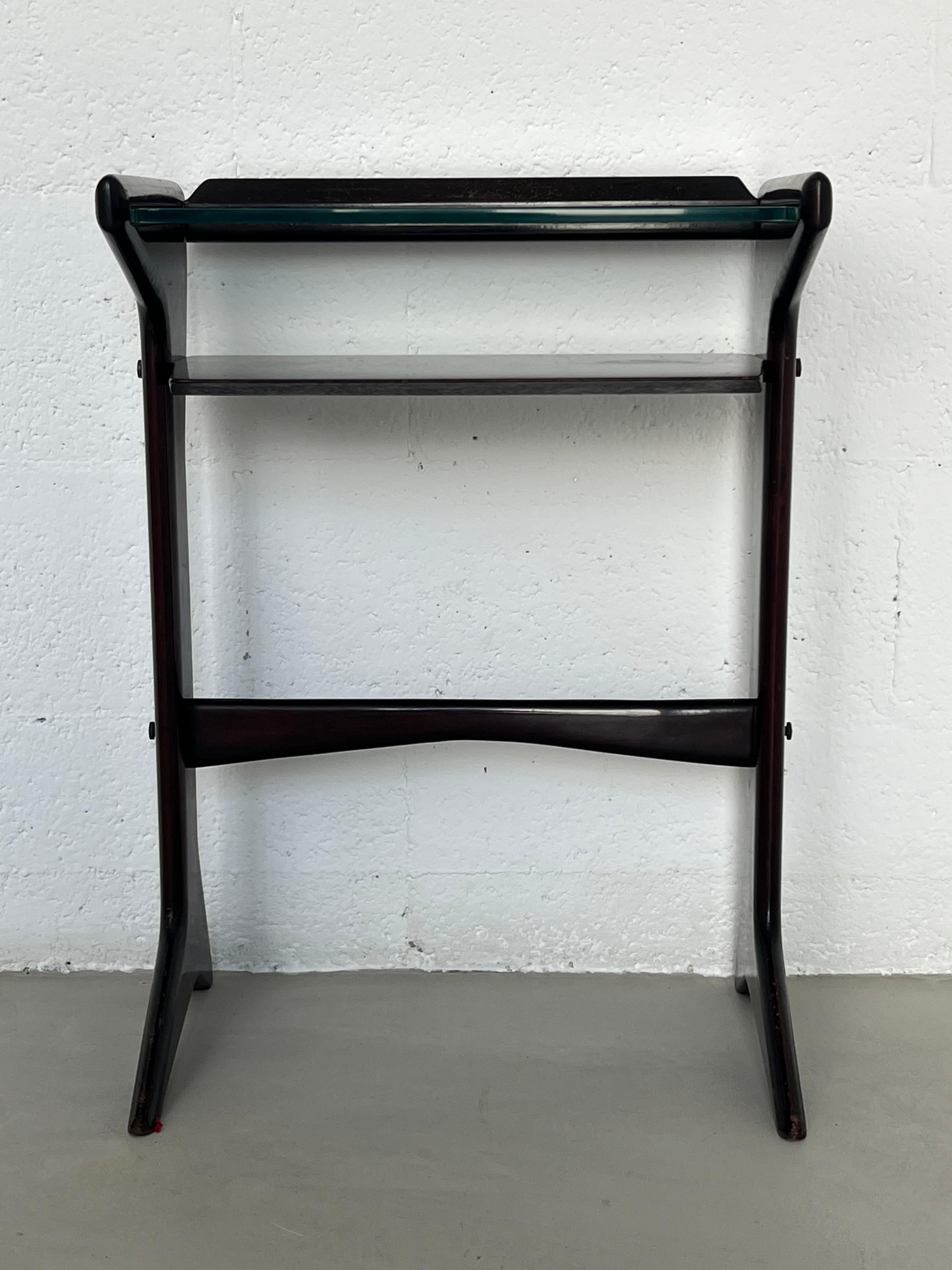 Small console/side table 1950s wood and glass Ico Parisi For Sale 10
