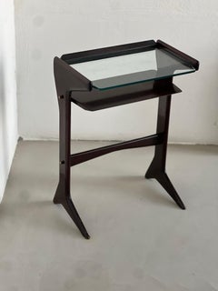 Small console/side table 1950s wood and glass Ico Parisi