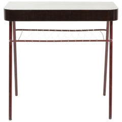 Small Console Table on Metal Sockle, Czechoslovakia, 1960s