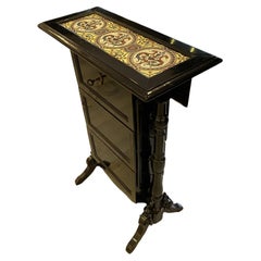 Small Console Table with Zsolnay Tiles