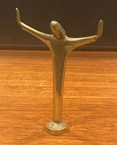 Pair of Small Contemporary Brass Statues of Jesus Christ
