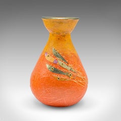 Small Contemporary Candle Stand, English, Art Glass, Votive, Posy Vase, Holder