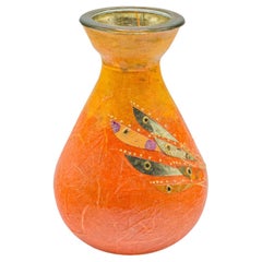 Small Contemporary Candle Stand, English, Art Glass, Votive, Posy Vase, Holder
